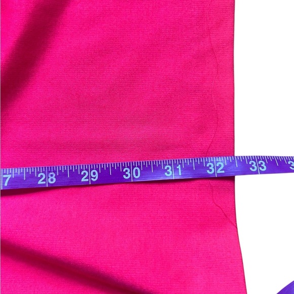 Amanda Uprichard Short Sleeve Bright Coral Pink Pleated Pocket Dress Medium - Picture 5 of 10